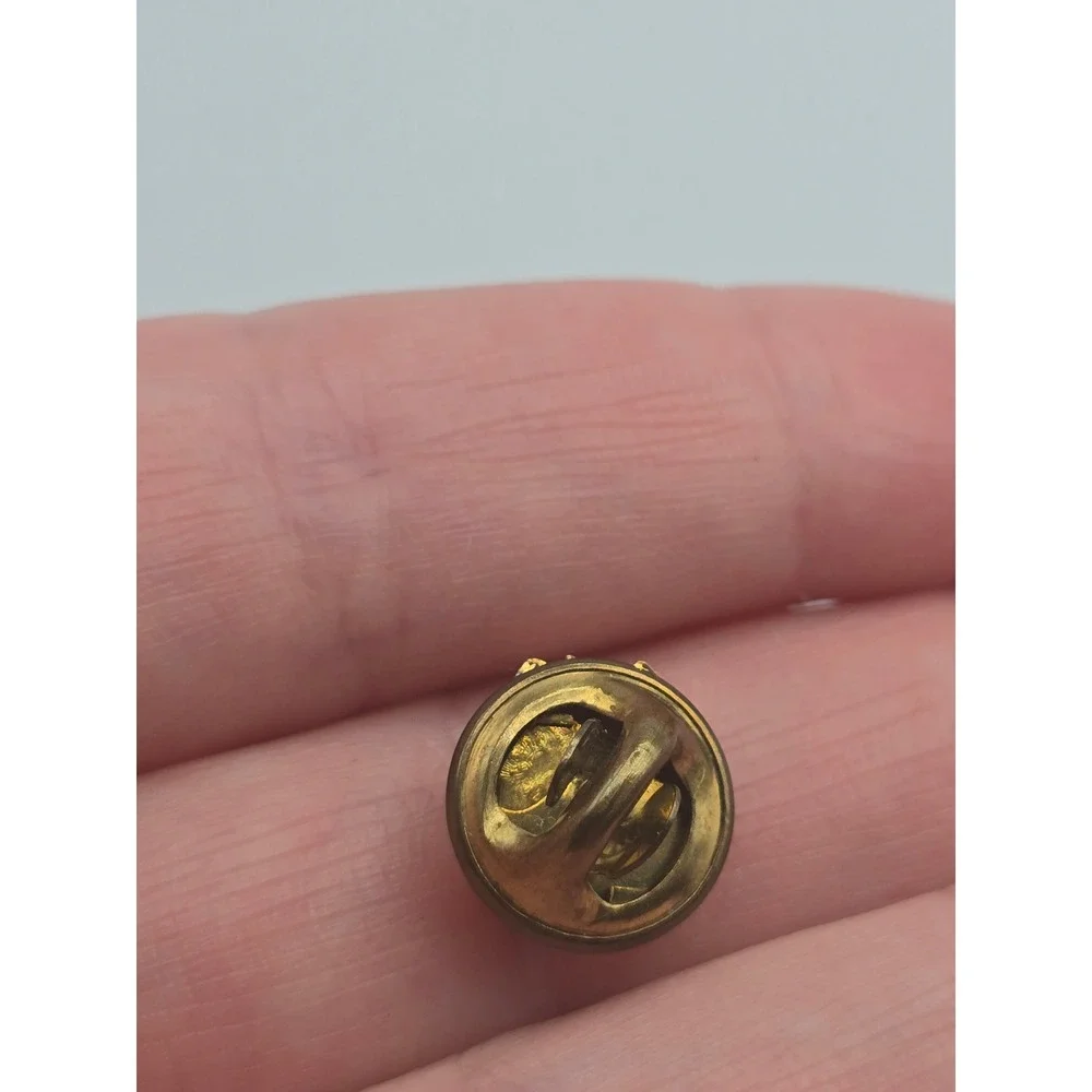 Vintage Shriners International Masonic Lapel Pin Gold Tone Enamel Scimitar Moon